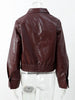 Loose PU Jacket Coats For Women Autumn Winter Long Sleeve Lapel Wine Red Coats Vintage Commuting Bomber Jackets