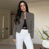 Frog Button Napoleon Short Jacket For Women Spring Stand Collar Cropped Coats Long Sleeve Street Outerwear