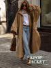 Women's Brown Stand Up Collar Long Long Trench Coat Lantern Sleeve Side Slit Loose Windbreaker Spring Autumn Coat