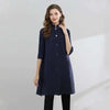 Women Pleated Single Breasted Dress Stand Theree Quarter Sleeve Tide Spring 2F0095