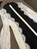 High Street Designer Jacket Women's Stylish Color Block Lace Patchwork Blazer