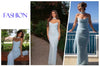 Elegant Women 2 Piece Dress Set Maxi Wedding Guest Dress Lace Up Crop Top and Maxi Skirt Set Formal Event Dress