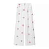 Spot-Floral Printed 3pcs Sets for Women Strap Corset Lapel Blazer Jacket Straight Pants Lady Set Vacation Outfits Suits