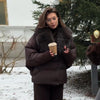 Casual Thicken Women's Jacket Waist Belt Full Sleeve Female Padded Coat Warm Winter Chic Loose Street Lady Outerwear