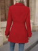 Autumn/Winter Women's Casual Coat Flattering Loose-Fit Notched Lapel Single-Row Multi-Button Mid-Length Wool Blazer
