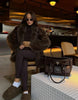 Faux Fur Lapel Coat Women's Elegant Solid Loose Lace-Up Leisure Jacket Winter Female Keep Warm Fur Coat