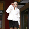Autumn Winter Real Genuine Rabbit Fur Coat Women Full Pelt Real Rabbit Fur Jacket Fur Mandarin Collar Overcoats