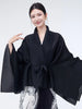 Women's Pleated Coat Loose Lapel Lace Up Irregular Solid Color Casual Versatile Cape Female Spring 2DE431