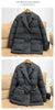 Lagabogy Winter Women White Duck Down Coat Female Notched Collar Double Breasted Coats Casual Lady Drawstring Puffer Outwear