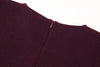 Women Elegant Half Sleeves O-Collar Pleated Dress Spring Woman Rear Zipper Splicing Vintage Casual Knitted Long Dress