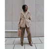 Autumn Winter Women’s Faux Mink Fur Coat Striped Thickened Plush Jacket Loose Fit Outerwear Seller Coat