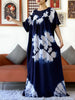 Party Dress Tie-dry Printed Cotton Women Boho Maxi Dress Casual Holiday Party Dresses Indie Folk African Vestidos