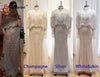 Beaded Mermaid Evening Dress for Women Elegant High Neck Long Sleeves for Women Wedding Party Gown Customized