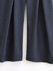 Stripe Pleated Wide Leg Pants For Women Elegant Pockets High Waist Long Trousers Autumn Lady High Street Chic Pants