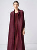 Pleated Three Breasted Turn-down Collar Dress Women Autumn Winter High Loose Plus Size Long Cardigan Coats