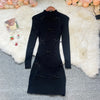 Chic Sexy Wrap Hips Knitted Mini Dress Y2K Aesthetic 3D Bows Bodycon Party Dress Streetwear Lady Dress