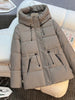 4 Colors Stylish Casual Padded Zipper Cozy Thickened Warm Winter Hooded Cotton Coat Women Chic Female Outerwears