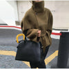 Elegant Solid Stand Collar Short Coat Women Casual Loose Button Full Sleeve Outwear Autumn Winter Streetwear