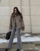 Modern Faux Fur Like Plush Jacket Autumn Winter Women's Warm Trench Coat Thicken Lady's Party Street Wear