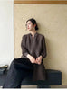 Spring Pleated Single Breasted Cardigan Coat For Women Casual Elastic Loose Mid-Length Coat 2DB5482