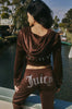 Women's Hooded Sweatshirt Suit Zipper Cardigan Diamond Street Velvet Casual Female Pants 2-piece Set