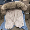 Women Jacket Women Denim Jacket Winter Women's Denim Coat with Furry Hood Plush Lining Stylish Button Closure for Windproof