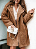Autumn and Winter Women's Sweaters Coats Long-sleeved Collared Women's Fleece Top Clothing