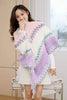 Ethnic Style Cape Oversized Sweater Jacket Women Loose Patchwork Warm Long Scarf Knitted Cardigan Woman