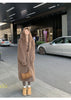 Winter Thick Women's Long Imitation Mink Plush Cardigan With Integrated Fur Eco-Friendly Hooded Fur Coat Solid Color