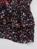 Autumn Loose Print Women's Dress Square Collar Long Sleeve Mini Dresses Elegant Classic Pleted Female Dress