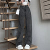 Woman Vintage Wide Leg Jeans Girls High Waist Pants Female Black Black Grey Retro Blue Light Blue Pink Denim Trousers