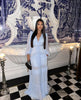 Elegant Ruffles Long Sleeve Maxi Dress for Women Boho Evening Party Dresses Wedding Guest Autumn Clothing Green Blue Purple