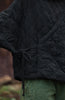 Winter Chinese Style Parkas For Women Bandage Plus Cotton Coats Long Sleeve Loose Pockets Vintage Cotton Parkas