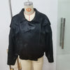 Women's Black PU Leather Jacket Stand Collar Sleeve Sleeve Asymmetric Button Front Elastic Hem Casual Autumn Outerwear