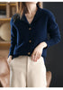 Autumn Winter Stand collar Knitted Cardigan Loose Short Jacket Women's Outerwear Korean version long sleeved Sweater Coat
