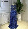 Women O-neck Long Sleeve Floral Print Pleated Maxi Dress Evening Sexy Party Birthday Vacation Long Dresses Vestidos