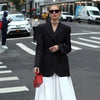 Women's Autumn Winter Slim Waist Chic Blazer Coats Office Ladies Double Breasted Suits Jacket Women Clothing