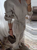 Casual Solid Shirt Trouser Suits Women Full Sleeve Lace Up Lapel Top Wide Leg Pants Lady Set Autumn Female Suit