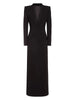 Women Black Single Button X-Long Elegant Blazer Lapel Long Sleeve Jacket Tide Autumn 31A0819