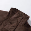 Vintage Solid Suede Skirt Two Piece Set Women Stand Collar Full Sleeve Zipper Jacket Mini Skirts Autumn Lady Streetwear
