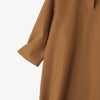 Women's Vintage Maxi Shirt Dress Spring 3/4 Sleeve Lapel Neck Slit Hem Long Dresses Loose Casual Solid Robes Femme