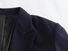 Women Double Breasted Plaid Blazer Coat Vintage Long Sleeve Flap Pockets Female Outerwear Chic Vestes Femme