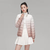 Woman 90% Duck Down Coats Winter Stand Collar Jacket Gradient Slim Fit Ultra Lightweight Keep Warm Daily Sports Jackets
