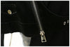 Deconstruction Irregular PU Leather Spliced Blazer Women's Lapel Loose Strap Suit Jacket Autumn