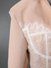 White Lace Patchwork Blazer Women's Notched Collar Slim Fit Long Sleeves Single Breasted Suit Jacket Tide