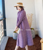 Pleated Triple Button Long Sleeve Lapel Dress Women Spring Korean Causal Elegant Clothes