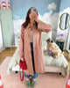 Women Plaid Long Windbreaker Chic Lapel Single Breasted Pocket Loose Jackets Lady Daily Commuting Street Outerwear
