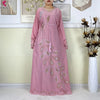 African Clothes Women Dashiki Dress Chiffon Abaya Long Sleeves Dress Islamic Casual Clothing Women Diamond Muslim Long Dress