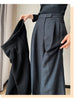 Wool Autumn Slim High Waist Straight Women's Pants Casual Solid Color Loose Chic Female Wide Leg Pants Office Ladies