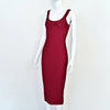 Yellow U Neck Striped Bandage Dress Evening Backless Sexy Bodycon Women Dress Party Celebrity Vocation Dresses